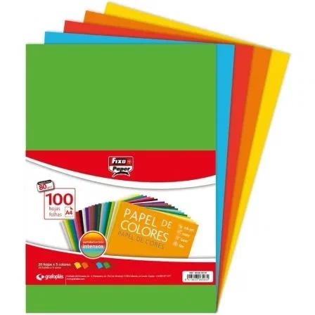 Papel Grafoplás Fixo Paper 00650097/ DIN A4/ 80g/ 100 Hojas/ Colores Intensos Papel Grafoplás Fixo Paper 00650097/ DIN A4/ 80g/ 100 Hojas/ Colores Intensos